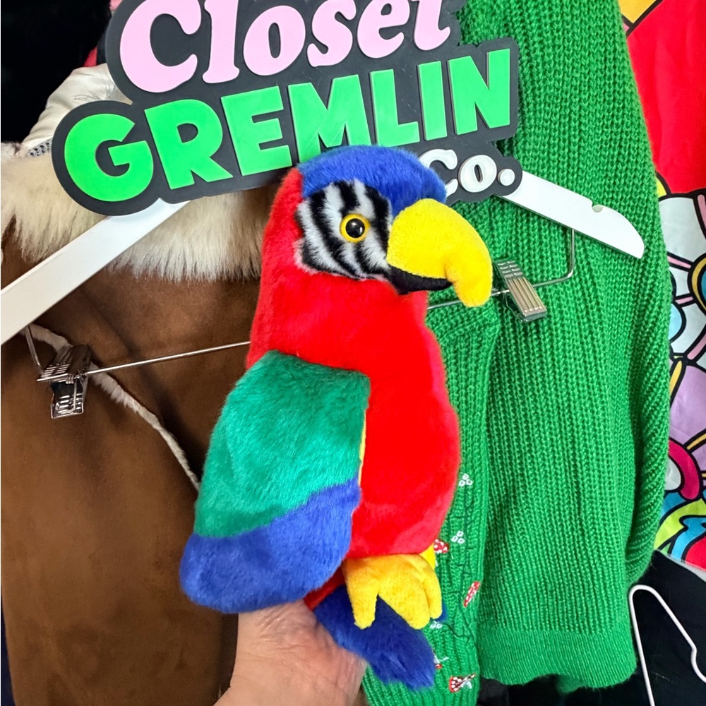 Ty Plush Parrot - Red, Blue, Green, Yellow